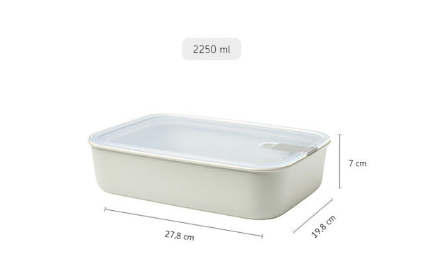 Mepal Easyclip Food Storage Container Nordic White Polypropylene Silicone - 2550ml - 1