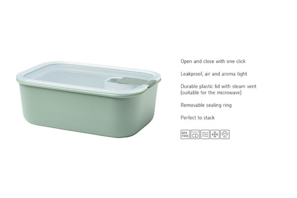 Mepal Easyclip Food Storage Container 3 Piece Set Nordic Sage - 2