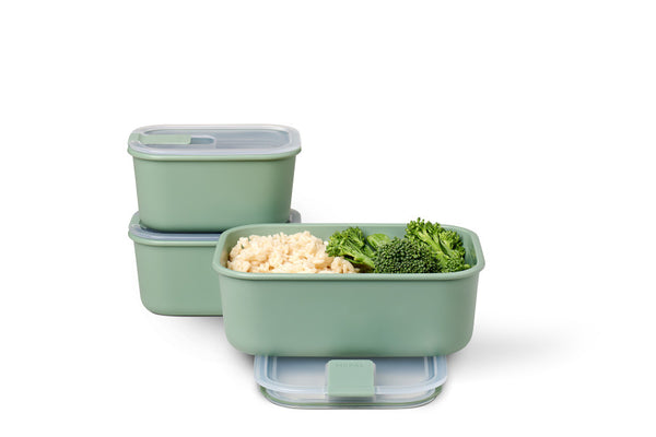 Mepal Easyclip Food Storage Container 3 Piece Set Nordic Sage - 1