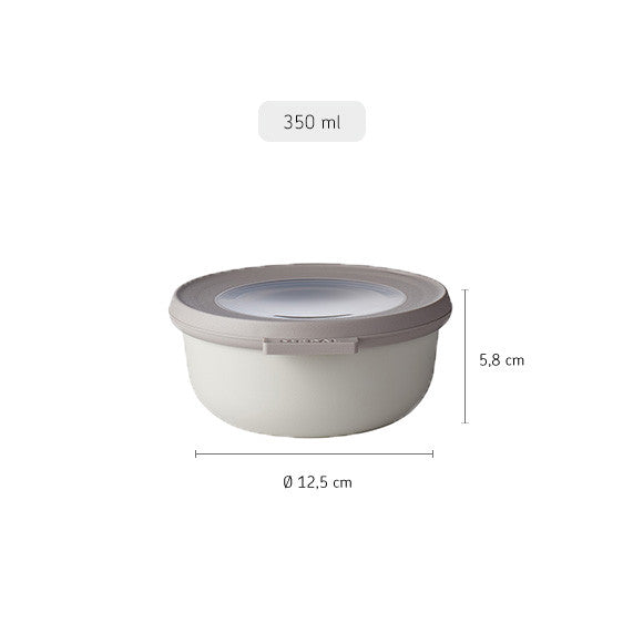 Mepal Cirqula Round Food Container Nordic White - 350ml - 1