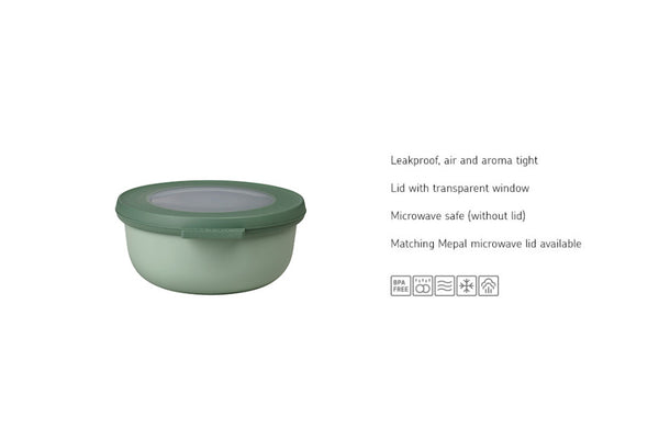 Mepal Cirqula Round Food Container Nordic Sage - 350ml - 2