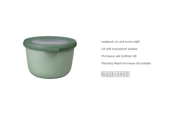 Mepal Cirqula Round Food Container Nordic Sage - 500ml - 2