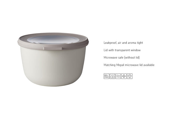 Mepal Cirqula Round Nordic White Thermoplastic - 1000ml - 1