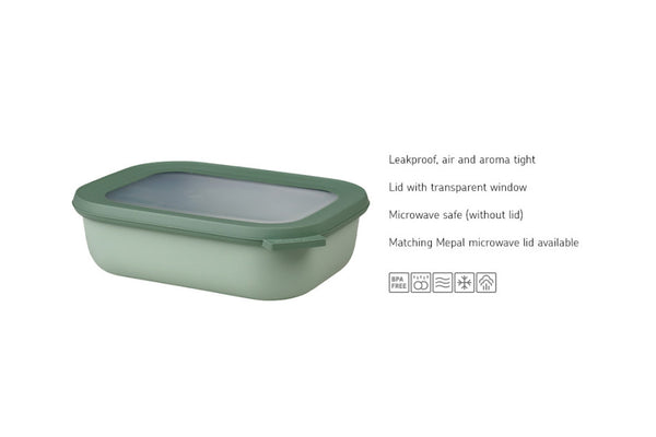 Mepal Cirqula Rectangle Food Container Nordic Sage - 500ml - 3