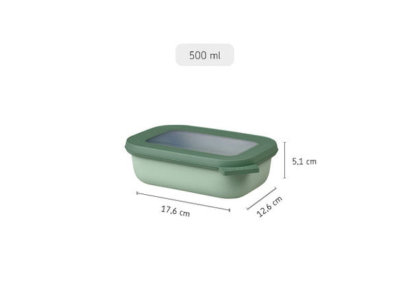 Mepal Cirqula Rectangle Food Container Nordic Sage - 500ml - 2