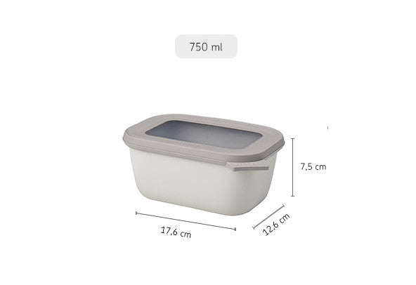 Mepal Cirqula Rectangle Food Container Nordic White Polypropylene - 750ml - 2