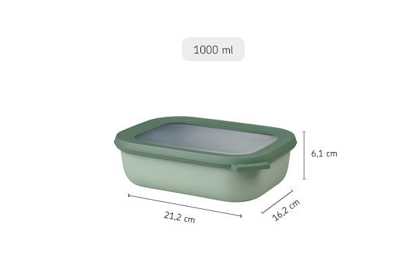 Mepal Cirqula Rectangle Nordic Sage Thermoplastic - 1000ml - 3
