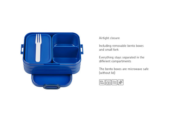 Mepal Bento Box Midi Vivid Blue - 12cm x 18.5cm - 3