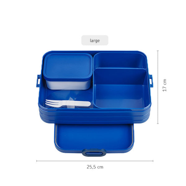 Mepal Bento Box Large Vivid Blue Polypropylene - 17cm x 25.5cm - 2
