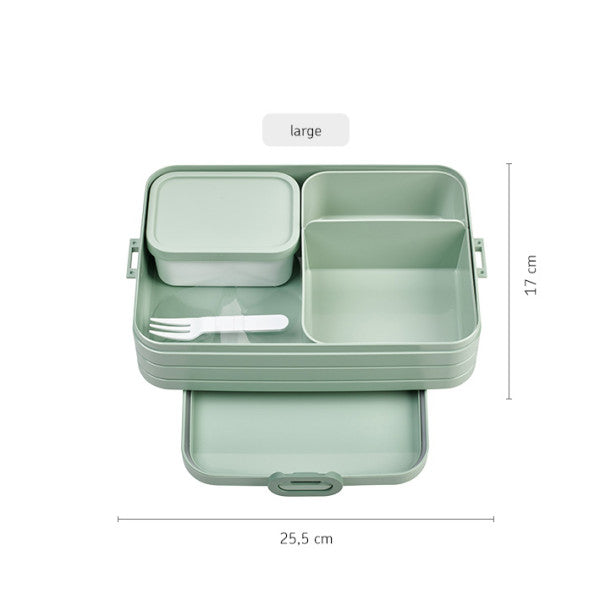 Mepal Bento Box Large Nordic Sage Polypropylene - 17cm x 25.5cm - 2
