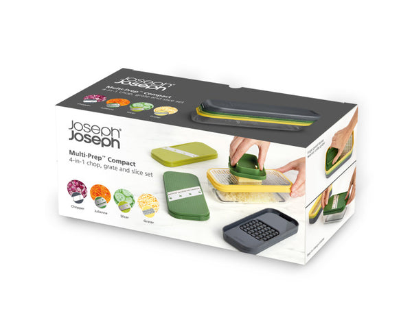 Joseph Joseph Multi-Prep Compact 4 Piece Prep Set - Polypropylene Chopper, Grater, Slicer And Julienne Cutter - 1