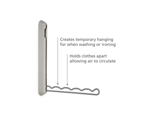 Joseph Joseph Orderly Retractable Hanging Rail Carbon Steel Ecru - 2