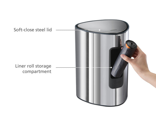 Joseph Joseph Luxe Stainless Steel Pedal Bin – 5L - 1