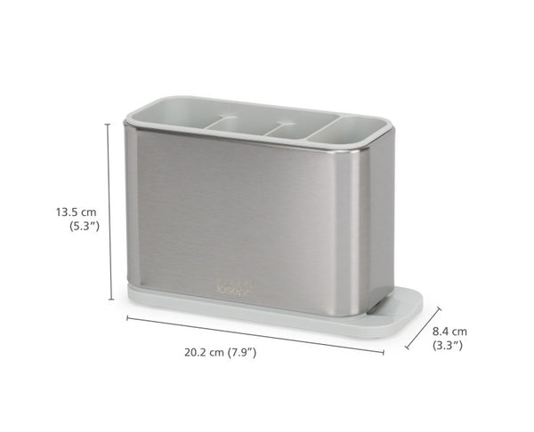 Joseph Joseph Surface Cutlery Drainer Stainless Steel Stone - 13.2cm x 20.2cm x 8.4cm - 1