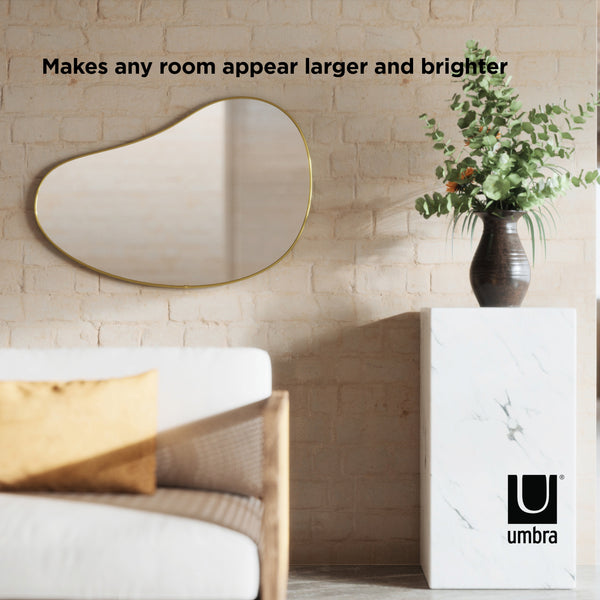 Umbra Hubba Pebble Mirror - Brass - 3