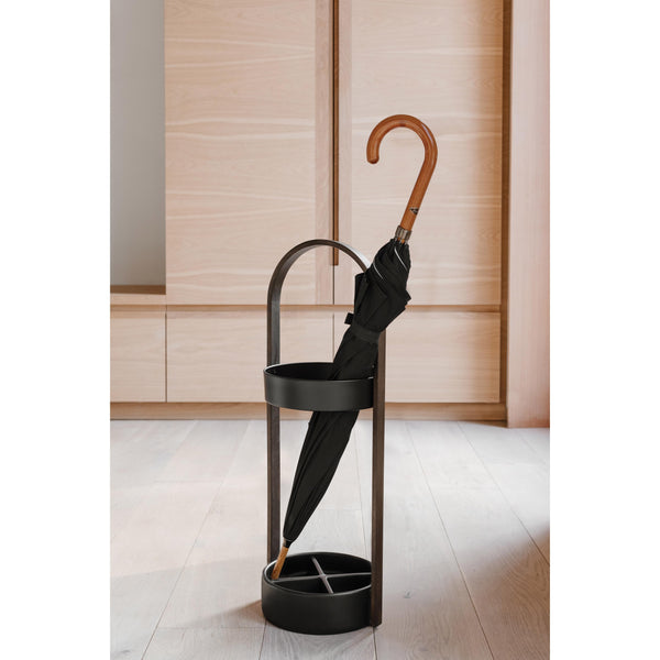 Umbra Bellwood Umbrella Stand - Black/Walnut - 1