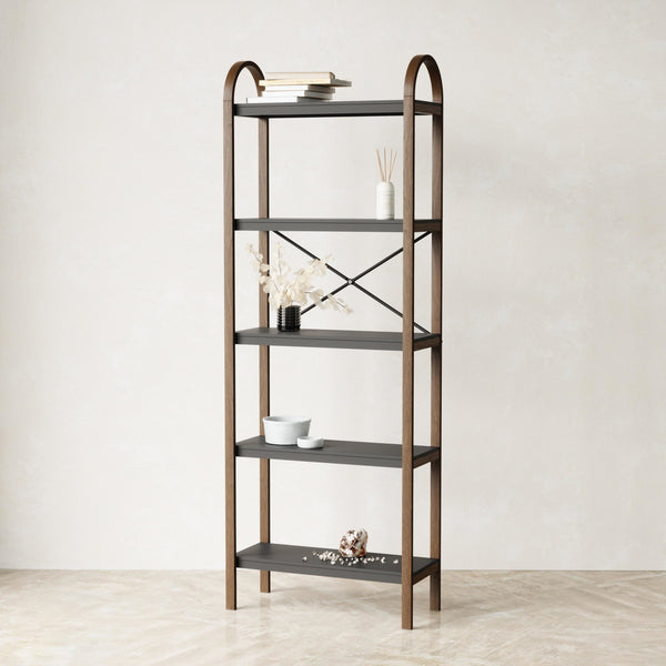 Umbra Bellwood Freestanding Shelf 5 Tier - Black/Walnut - 2