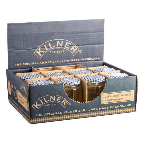 Kilner Hexagonal Twist Top Jar (CDU of 12), 280ml - 2