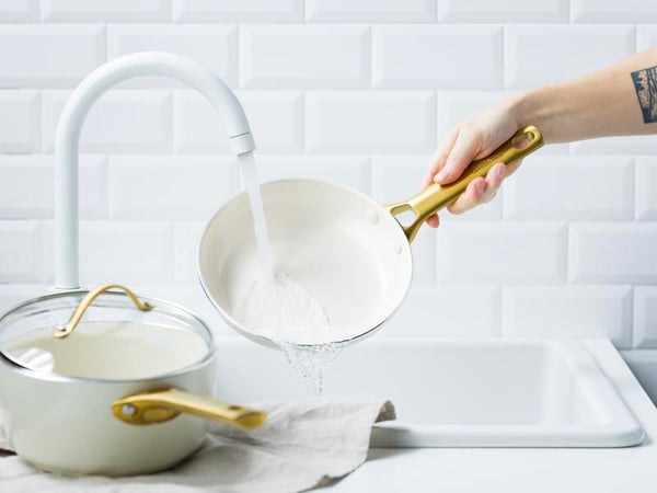 GreenPan Padova 6 (10) Piece PFAS Free Cookset Cream White - 3