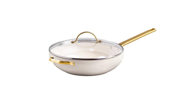 GreenPan Padova PFAS Free Covered Wok 32cm/5.42L Cream - 2