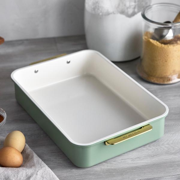 GreenPan Rectangular Cake/Roast Pan w Handles 30.2cm x 25.2cm - PFAS Free - 1