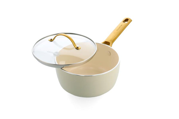 GreenPan Padova PFAS Free Saucepan 18cm/2.01L Cream - 1