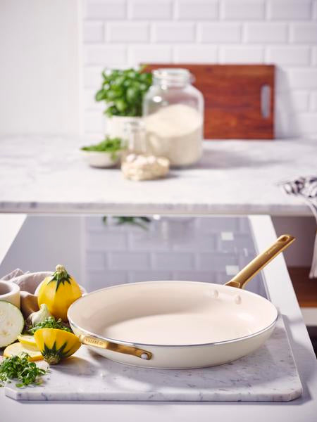 GreenPan Padova PFAS Free Frypan 32cm with Helper Handle Cream - 1