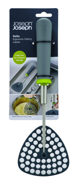 Joseph Joseph Delta Folding Masher - Grey / Green - 1
