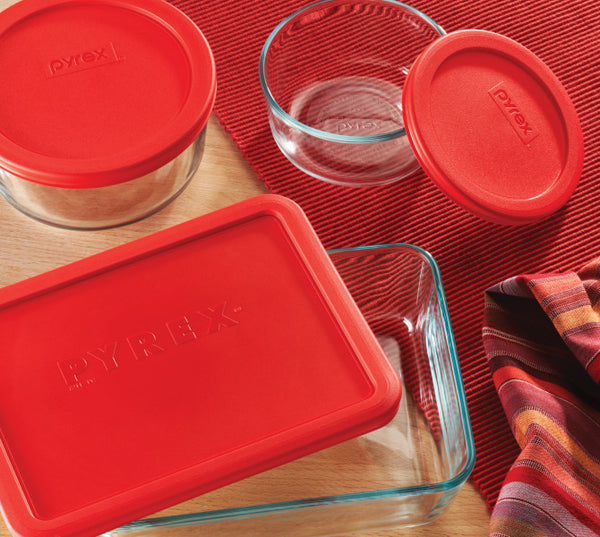 Pyrex Simply Store™ Rectangle Container with Red Lid - 1.5L (6 Cups) - 1