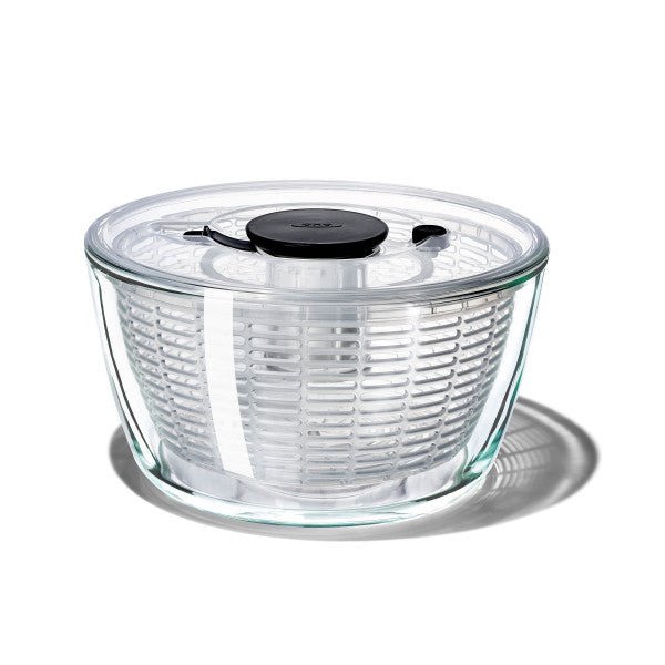 OXO Goodgrips Glass Salad Spinner - Removable Spinner Basket - 1