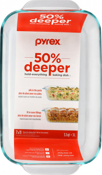 Pyrex Deep Glass Baking Dish - Holds up to 3L - 1