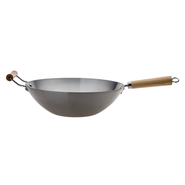 Pyrolux Wok with Wood Long and Helper Handle 36cm - 1