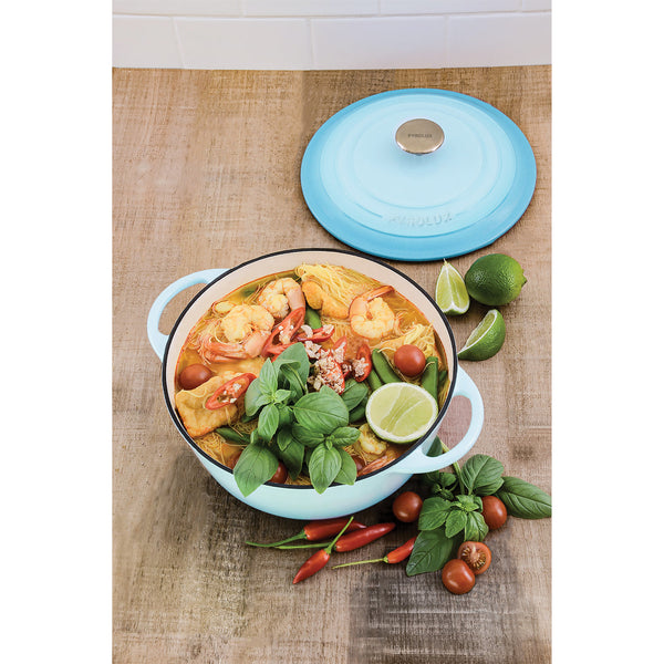 Pyrolux PYROCHEF Round French Oven Duck Egg Blue 24cm/4L - 2