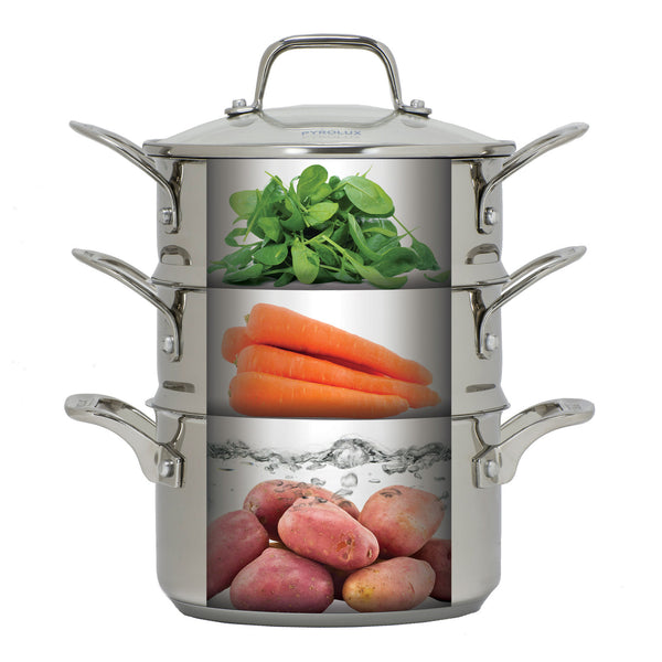 Pyrolux PYROSTEEL Tier Steamer Set 18cm - 1