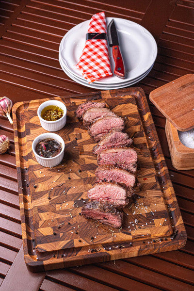 Tramontina Rectangular Barbecue Brown Teak Wood Chopping Board - 1