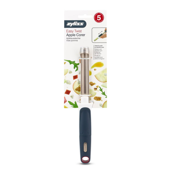 Zyliss Easy Twist Apple Corer - White and Charcoal - 1
