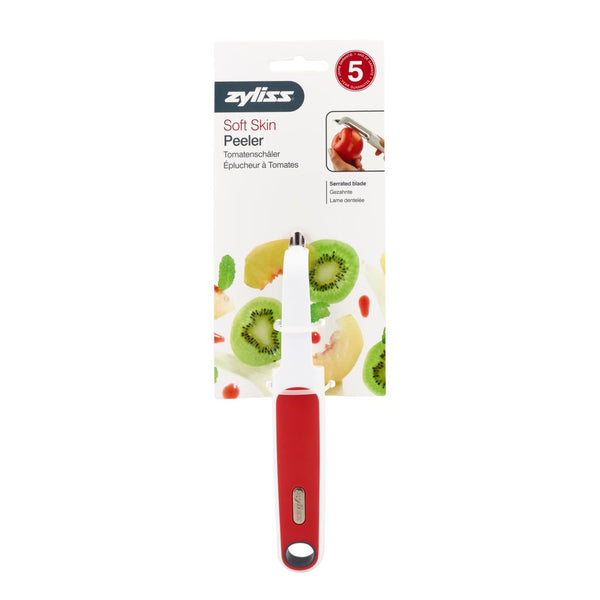 Zyliss Soft Skin Peeler White and Red - 1