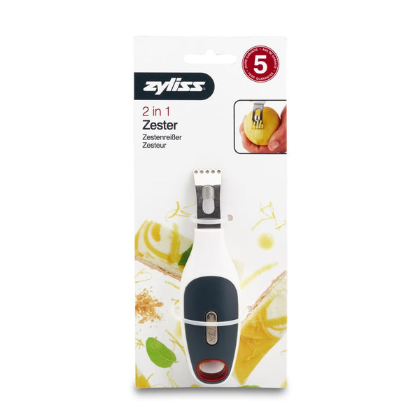 Zyliss 2-in-1 Zester - White and Charcoal - 3