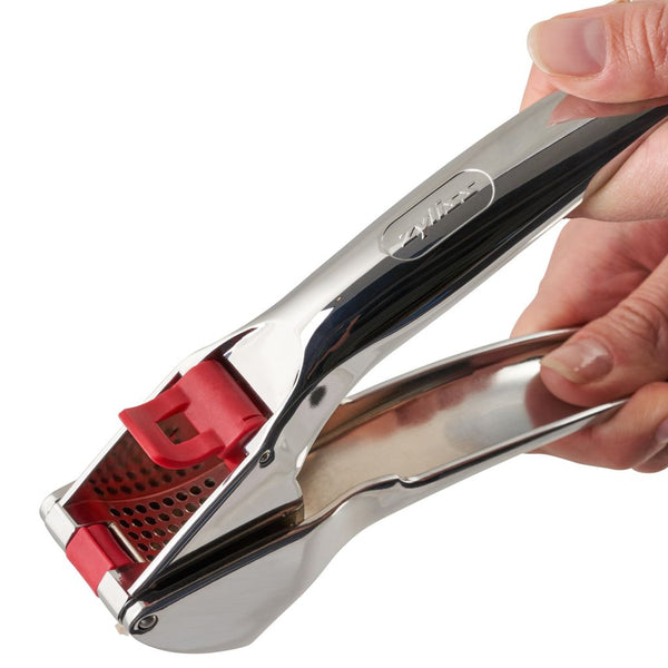 Zyliss Easy Release Garlic Press - Silver and Red - 1
