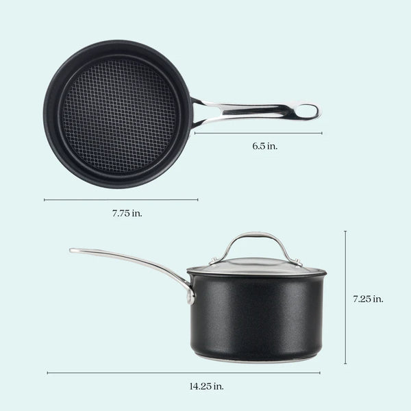 Anolon X Aluminium Covered Saucepan Stainless Steel Handle - 18cm/2.8L - 2
