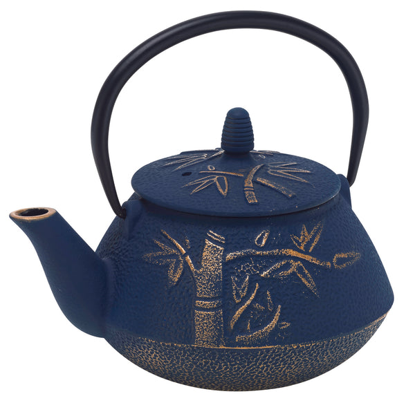 Avanti Bamboo Cast Iron Teapot Navy/Bronze - 800Ml - 1