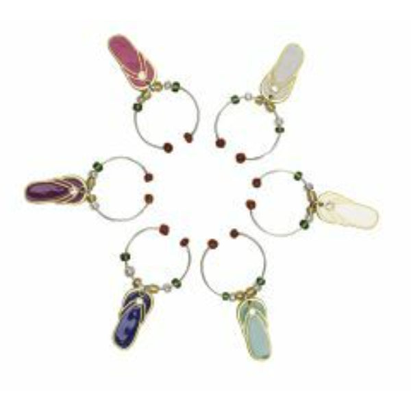 Avanti Wine Charms Thongs - Set Of 6 - 1