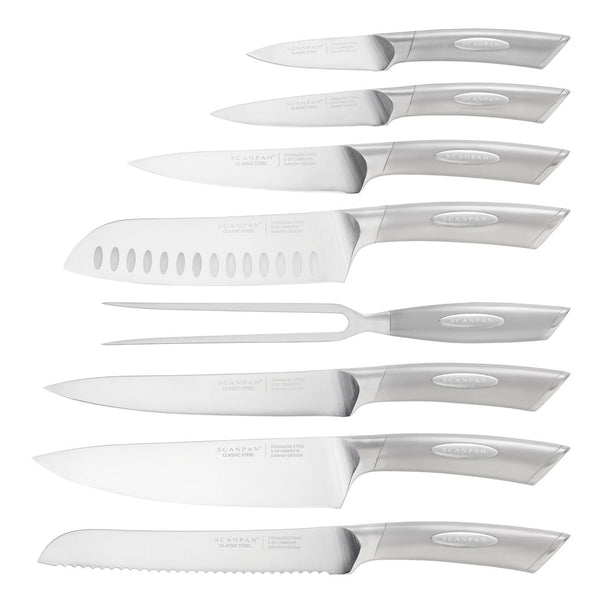 Scanpan Classic Stainless Steel Knife Block Set - 9 Piece - 1