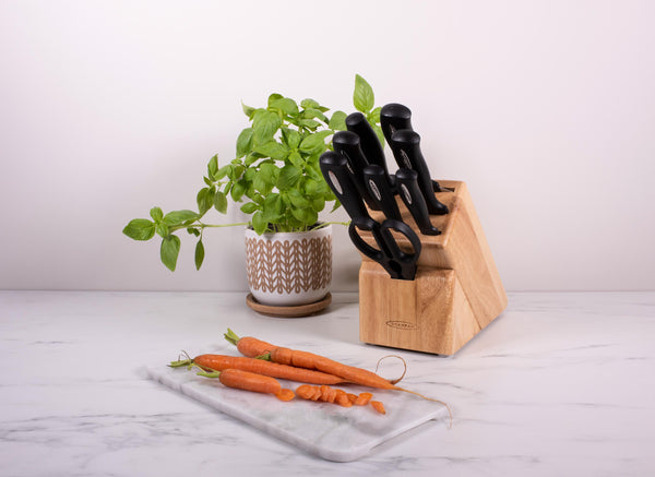 Scanpan Microsharp Steel Cutlery Wooden Block Set - 9 Piece - 1