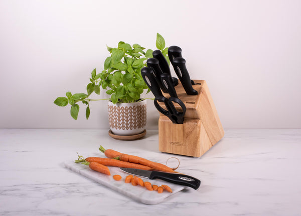 Scanpan Microsharp Steel Cutlery Wooden Block Set - 9 Piece - 2