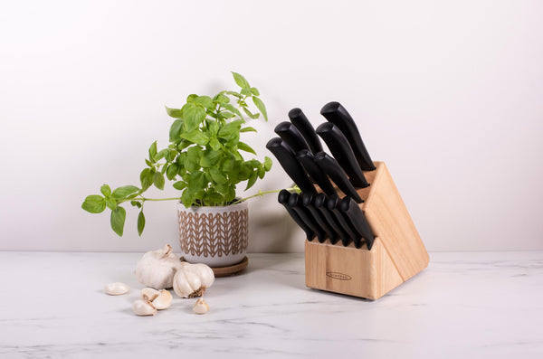 Scanpan Microsharp Stainless Steel knife Wooden Block - 14 Piece - 2
