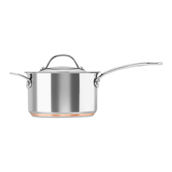 Chasseur Le Cuivre Stainless Steel Saucepan with Lid and Helper Handle  -  20cm x 12cm/3.4L - 1