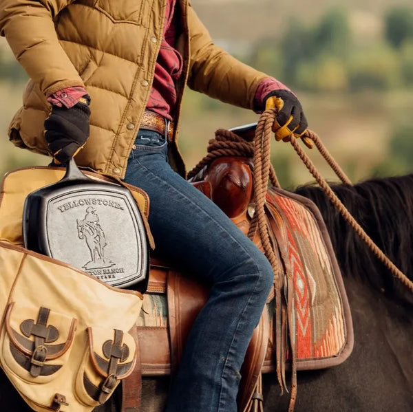 Lodge Yellowstone Cowboy Cast Iron Square Grill Pan - 26.7cm - 2