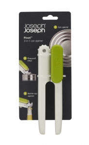 Joseph Joseph Pivot 3-in-1 Can Opener – White/Green - 1