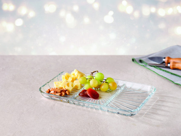 Pasabahce Elegant Divided Rectangle Plate 28x16.5cm - 1